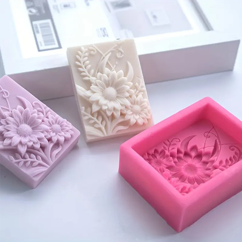 3D Çiçek Kare Sabun silikon ka - Candle Making Tutorial incelemesi ve fiyatı